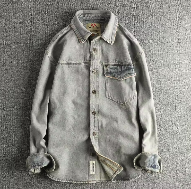 Vintage Cotton Denim Shirt Jacket – Shirtens Edition