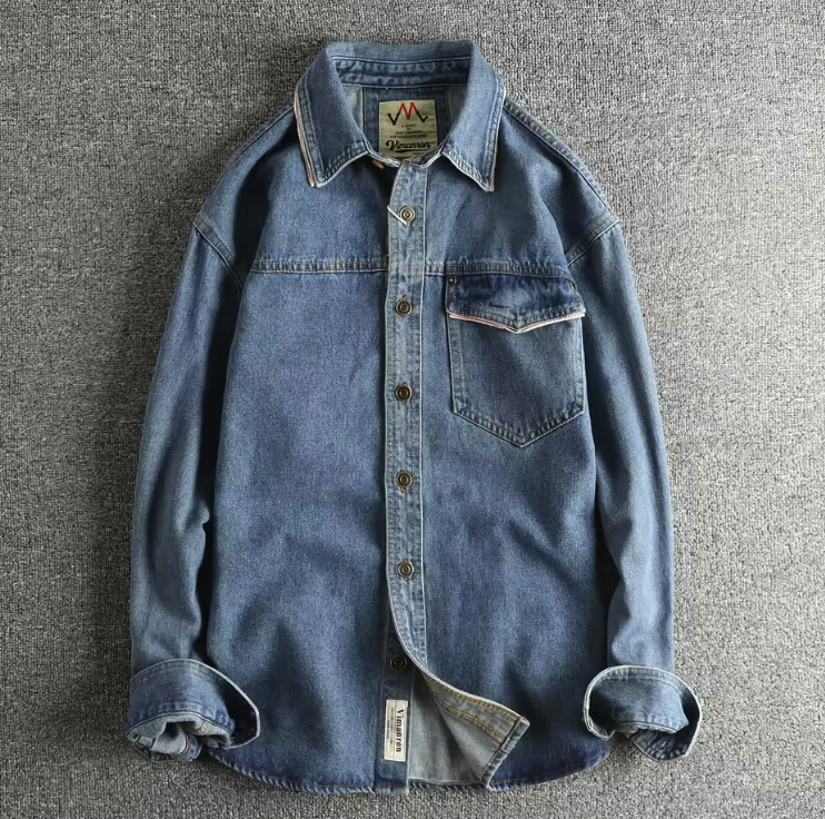 Vintage Cotton Denim Shirt Jacket – Shirtens Edition